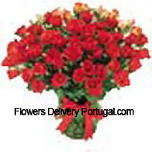 Bunch Of 25 Red Colored Roses